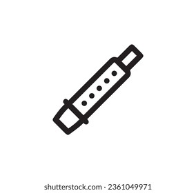 Aulos icon vector. Linear style sign for mobile concept and web design. Aulos symbol illustration. Pixel vector graphics - Vector.