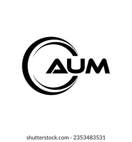 AUM Logo Design, Inspiration für eine einzigartige Identität. Modernes Eleganz und kreatives Design. Markieren Sie Ihren Erfolg mit dem Markieren dieses Logos.