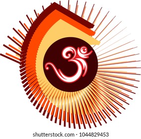 Aum (Om) The Eternal Sound Of Universe, Aum is the Holy Motif Of Hinduism