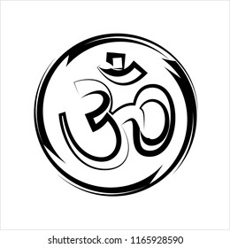 Aum (Om) The Holy Motif Design Vector Art Illustration