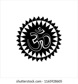 Aum (Om) The Holy Motif Design Vector Art Illustration