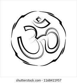 Aum (Om) The Holy Motif Design Vector Art Illustration