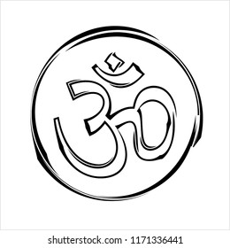 Aum (Om) The Holy Motif Design Vector Art Illustration