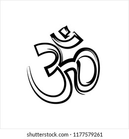 Aum (Om) The Holy Motif Design Vector Art Illustration