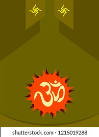 Aum (Om) The Holy Motif Design Vector Art Illustration
