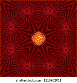 Aum (Om) The Holy Motif Design Vector Art Illustration
