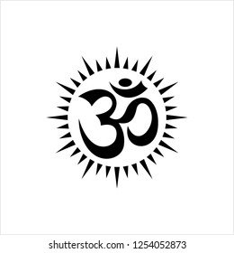 Aum (Om) The Holy Motif Design Vector Art Illustration