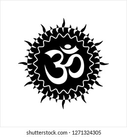 Aum (Om) The Holy Motif Design Vector Art Illustration