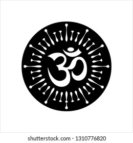 Aum (Om) The Holy Motif Design Vector Art Illustration