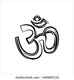 Aum (Om) The Holy Motif Design Vector Art Illustration