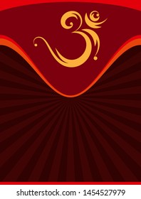 Aum (Om) The Holy Motif Design Vector Art Illustration
