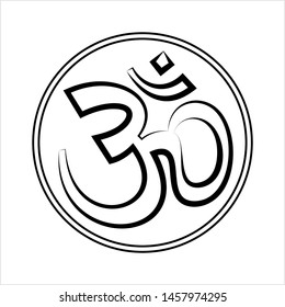 Aum (Om) The Holy Motif Design Vector Art Illustration