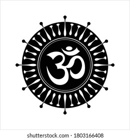 Aum (Om) The Holy Motif Design Vector Art Illustration