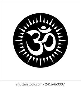 Aum (Om) The Holy Motif Design Vector Art Illustration