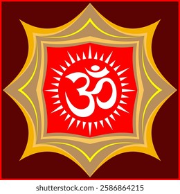 Aum (Om) The Holy Motif Design Vector Art Illustration