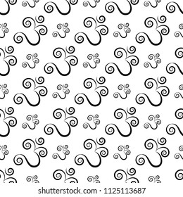 Aum (Om) The Holy Motif Seamless Pattern Vector Art Illustration