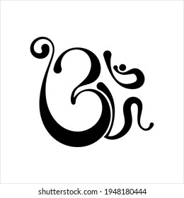 Aum (Om) The Holy Motif Vector Art Illustration