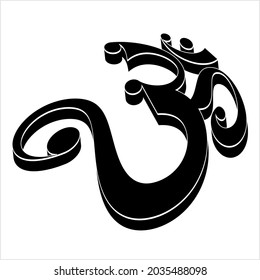 Aum (Om) The Holy Motif Vector Art Illustration