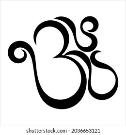 Aum (Om) The Holy Motif Vector Art Illustration