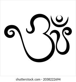 Aum (Om) The Holy Motif Vector Art Illustration