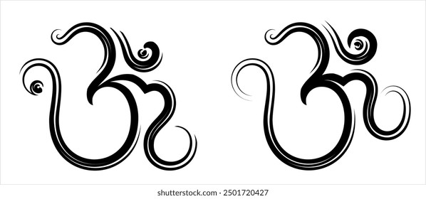 Aum (Om) The Holy Motif Vector Art Illustration