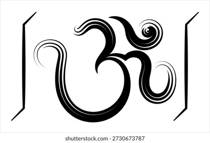 Aum (Om) The Holy Motif Vector Art Illustration