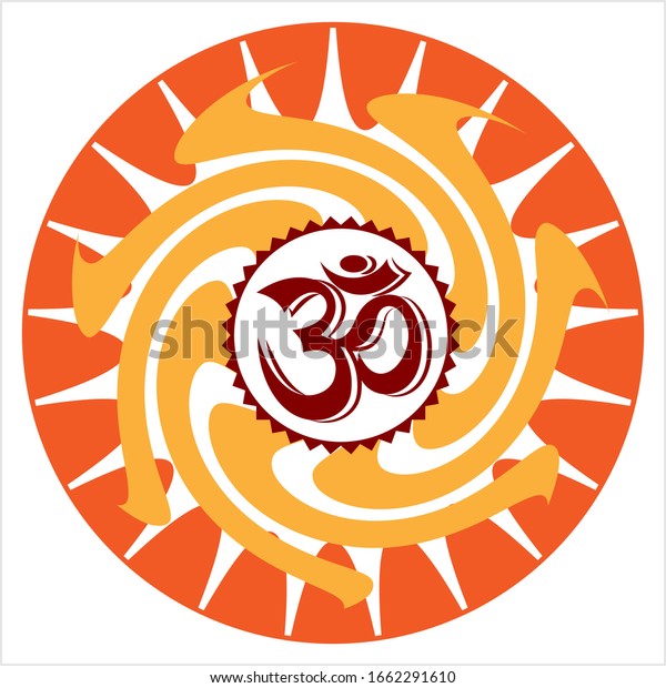 Aum(Om) Holy Motif Vector Art 그림 스톡 벡터(로열티 프리) 1662291610