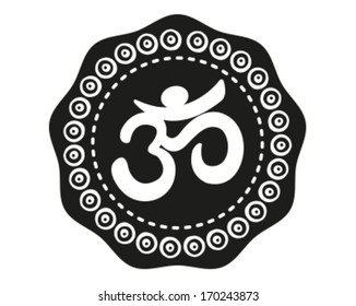 AUM sign. Om Aum Symbol