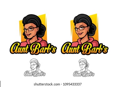 Aunt Barb's Sexy Women Young Old Logo Design