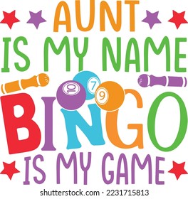 Aunt Bingo game design, bingo, games, crazy bingo, squad, bingo svg design svg