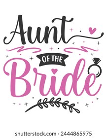 Aunt of the bride wedding bride groom svg