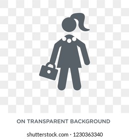 aunt icon. Trendy flat vector aunt icon on transparent background from family relations collection. 