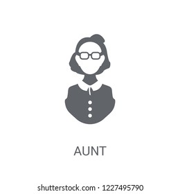 aunt icon. Trendy aunt logo concept on white background from Family Relations collection. Suitable for use on web apps, mobile apps and print media.