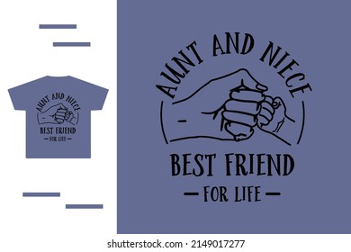 Aunt and niece t shirt design