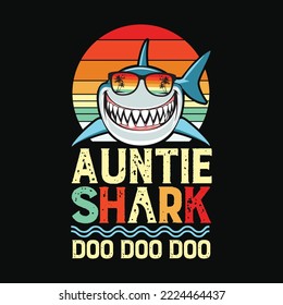 Aunt Shark Gift Cute Baby Shark Family Matching Outfits