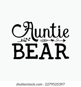 Auntie Bear Christmas Pajama Red Plaid Buffalo Family Gift