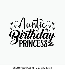 Auntie of the Birthday Princess Girl Dabbing Unicorn Aunt svg