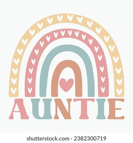 Auntie retro t shirt sublimation design