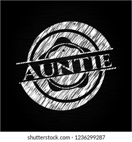 Auntie written with chalkboard texture