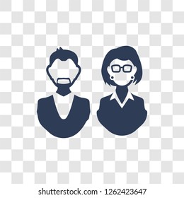 aunt's or uncle's child icon. Trendy aunt's or uncle's child logo concept on transparent background from Family Relations collection