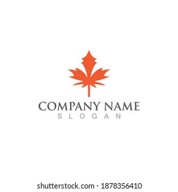 vector y símbolo del logotipo de la hoja de auntum