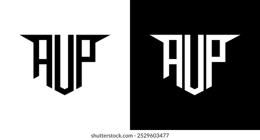 AUP letter logo design with white background in illustrator, vector logo modern alphabet font overlap style, calligraphy designs for logo, Poster, Invitation, etc.