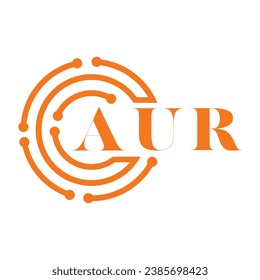 AUR letter design. AUR letter technology logo design on white background. AUR Monogram logo design for entrepreneur and business.