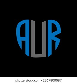 AUR letter logo creative design. AUR unique design.
