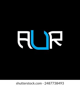 AUR logo design, AUR simple and modern logo. AUR luxurious alphabet design  