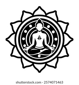 Aura chakra symbol icon in solid style