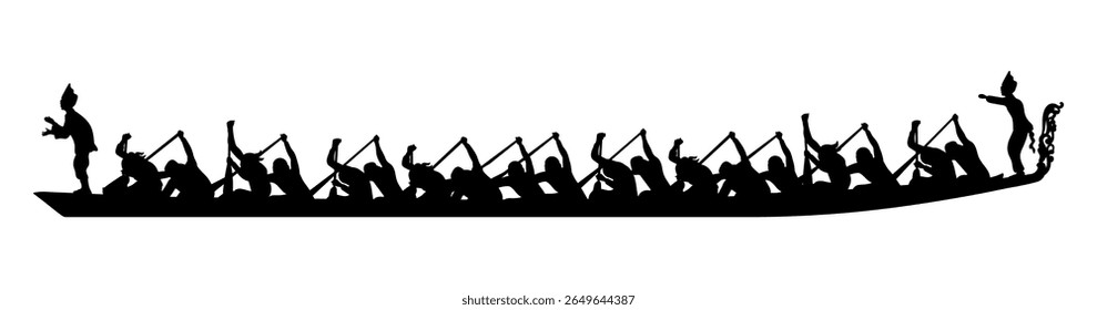 Aura of a Farmer’s Child Silhouette Leading a Fierce Pacu Jalur Race - Traditional Indonesian Dragon Boat Sport Full of Spirit, Strength, and Heritage