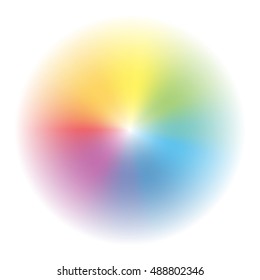 Aura - circular rainbow gradient background - vector illustration.