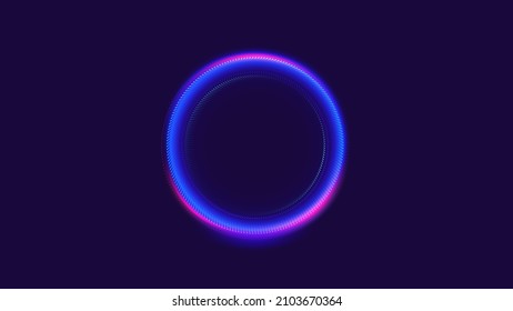 Aura dot line particle circle ring abstract frame background