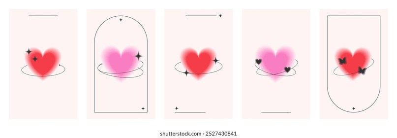 Forma corazón degradado aura